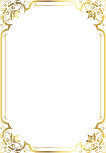 Golden Ornamental Corner Frame