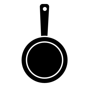 Frying Pan Kitchen Icon Clipart