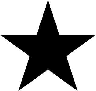 Solid Black Star Shape Free PNG