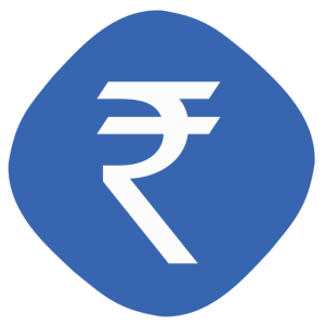 Rupee Currency Symbol Blue Icon Free PNG