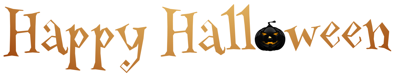 Happy Halloween Text With Pumpkin Free PNG