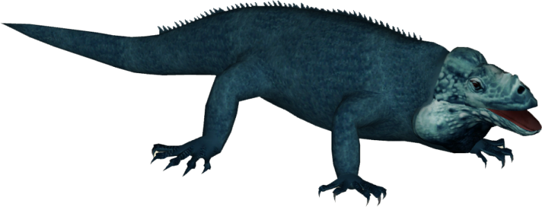 Blue Iguana 3D Model Free PNG