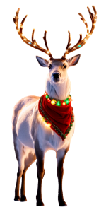 Reindeer With Christmas Lights Free PNG