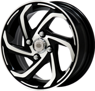 Black And Silver Alloy Wheel Rim Free PNG