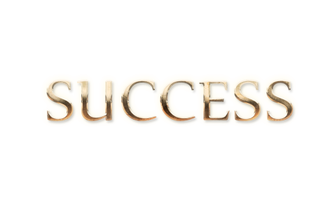 Gold Success 3D Text Free PNG