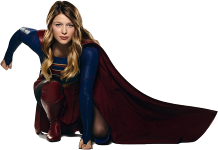 Supergirl Hero Character in Action Pose Free PNG