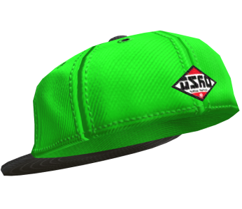 Bright Green Snapback Baseball Cap Clipart