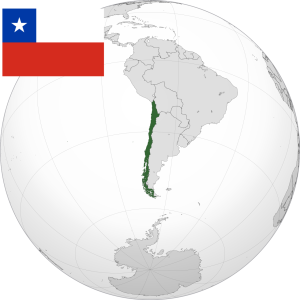 3D Globe with Chile Map and Flag PNG Image