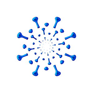 Abstract Blue Virus Bacteria Cell Clipart