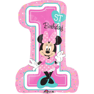 Minnie Mouse 1st Birthday Balloon Free PNG
