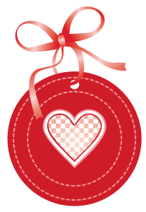 Red Heart Gift Tag Free PNG