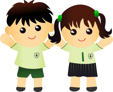 Cartoon Kids Holding Hands PNG Image