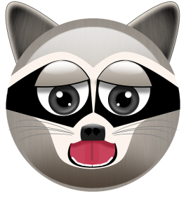 Cute Raccoon Face Emoji Free PNG