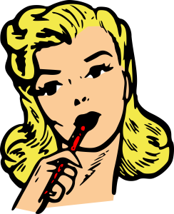 Pop Art Blonde Woman Makeup Free PNG