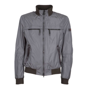 Men's Grey Bomber Jacket Free PNG