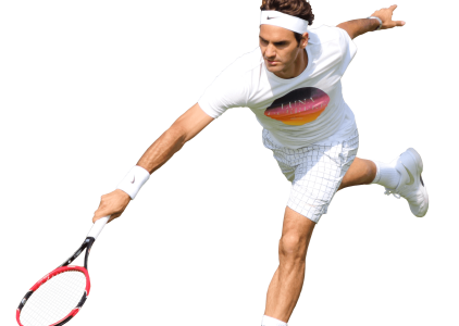Roger Federer Playing Tennis Free PNG