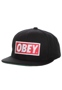 Black Obey Snapback Hat Free PNG