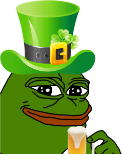 Pepe the Frog Drinking Beer Free PNG