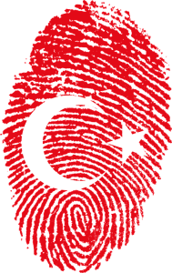 Turkey Flag Fingerprint Graphic Clipart