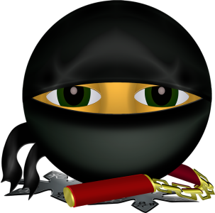 Ninja Emoji Smiley With Nunchucks Clipart