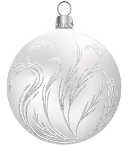 White Christmas Ornament Ball Free PNG