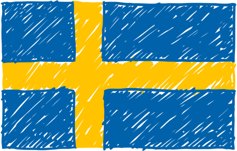 Hand Drawn Sweden National Flag Free PNG