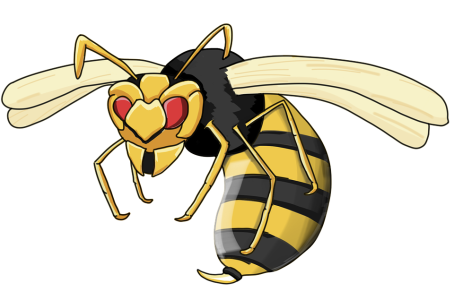 Beedrill Poison Bug Pokemon Illustration Free PNG