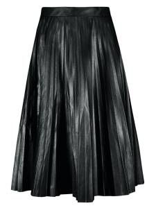 Black Pleated Leather Skirt Clipart