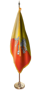 Flag Of Bhutan Desk Stand PNG Image
