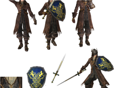 Bloodborne Hunter 3D Models Clipart