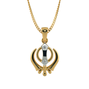 Gold Sikh Khanda Pendant Clipart
