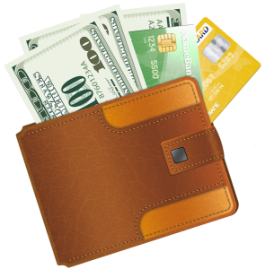 Leather Wallet With Cash Clipart