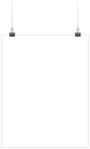 Hanging Blank Paper Poster Clipart
