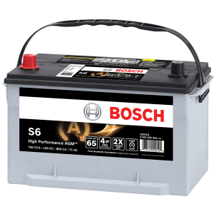 Bosch S6 High Performance Car Battery PNG Image
