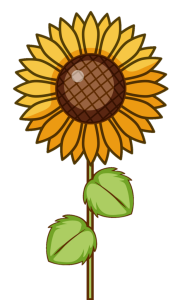Happy Sunflower Cartoon Free PNG