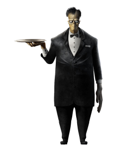 Zombie Butler 3D Character Free PNG