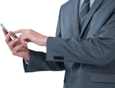 Businessman Using Smartphone Free PNG