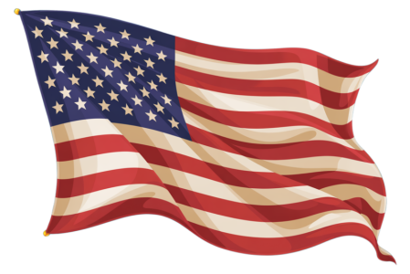 USA Flag waving Free PNG