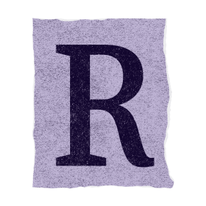 Letter R ripped paper Free PNG