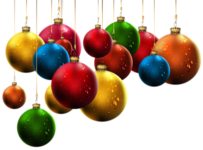 Hanging Christmas Ornaments Transparent Background
