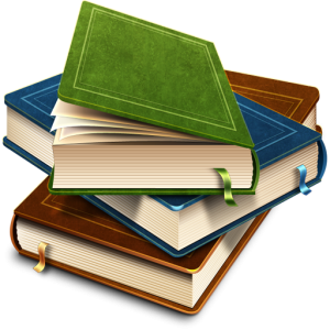 Stack of Old Hardcover Books Transparent Background