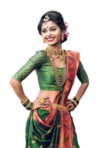 Indian Woman Nauvari Saree Free PNG