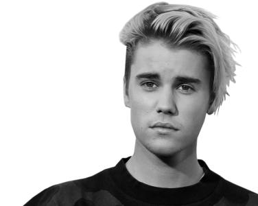 Justin Bieber Black And White Portrait Face Free PNG