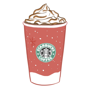 Starbucks Christmas Holiday Red Coffee Cup PNG Image