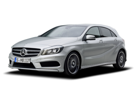 Silver Mercedes Benz A-Class Car Free PNG