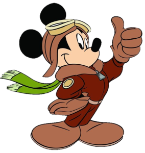 Pilot Mickey Mouse Thumbs Up Transparent Background