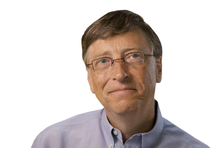 Bill Gates Smiling Portrait PNG Image