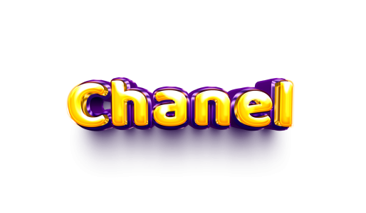 Chanel 3D Gold and Purple Text Free PNG