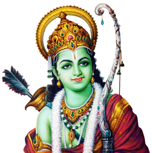 Lord Rama Hindu God Portrait PNG Image