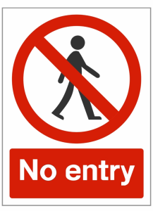 No Entry Walking Sign PNG Image